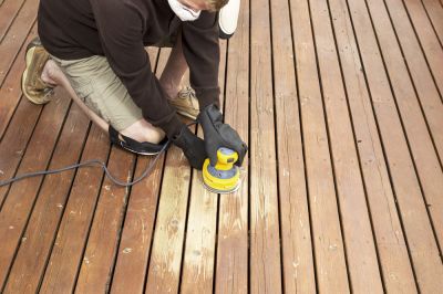 Sanding Away Paint and Stain