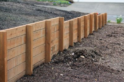 Power Wash a Wood Retaining Wall!